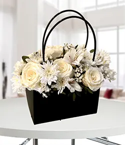 White flower bag